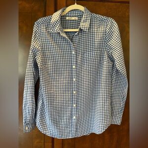 Old Navy Blue and White Checkered Shirt